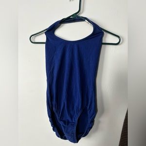 Baltogs blue halter leotard